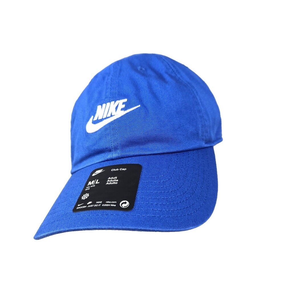 Nike Club Cap Adjustable Strapback Blue Hat Cap Size M/L Unisex OSFM Adjustable